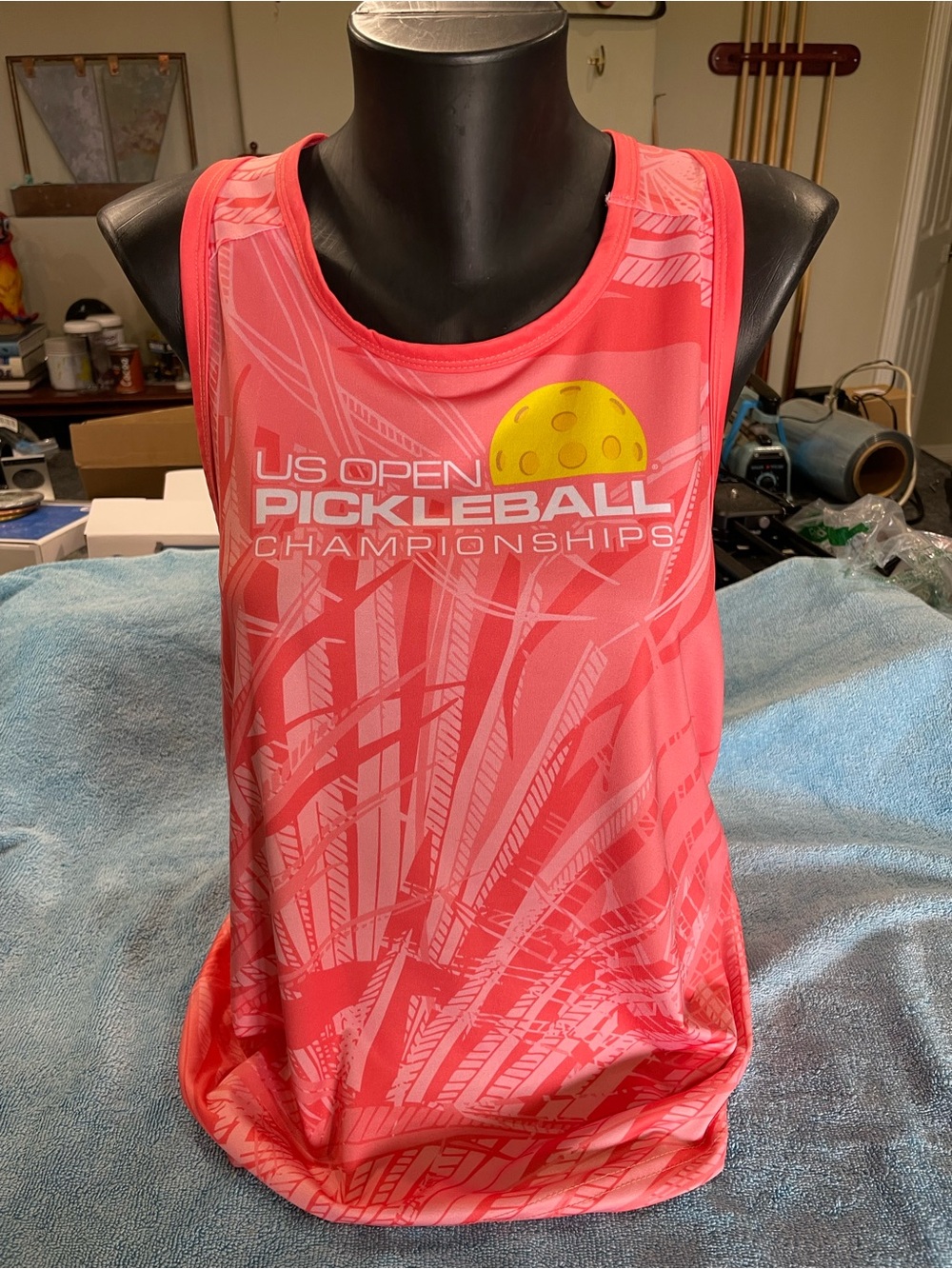 US Open Pickleball Women's Coral Pink Tank Top